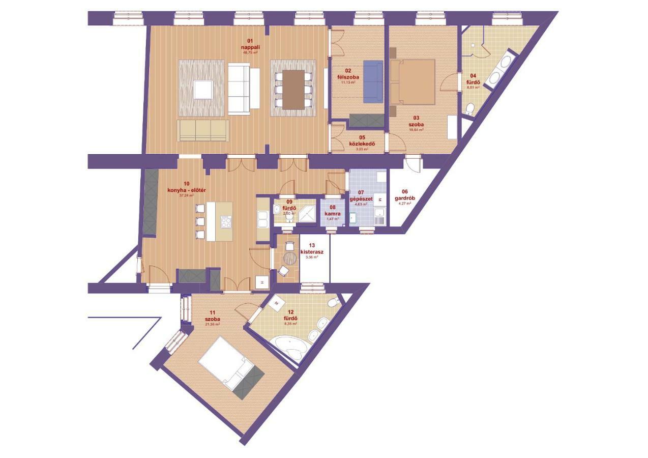 Urban Haven - 3 Beds, 3 Baths, Free Parking, Near Central Market Budapeste Exterior foto